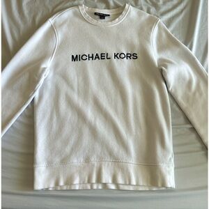 Michael Kors white crewneck long sleeve shirt